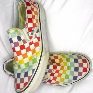 rainbow checkered vans!